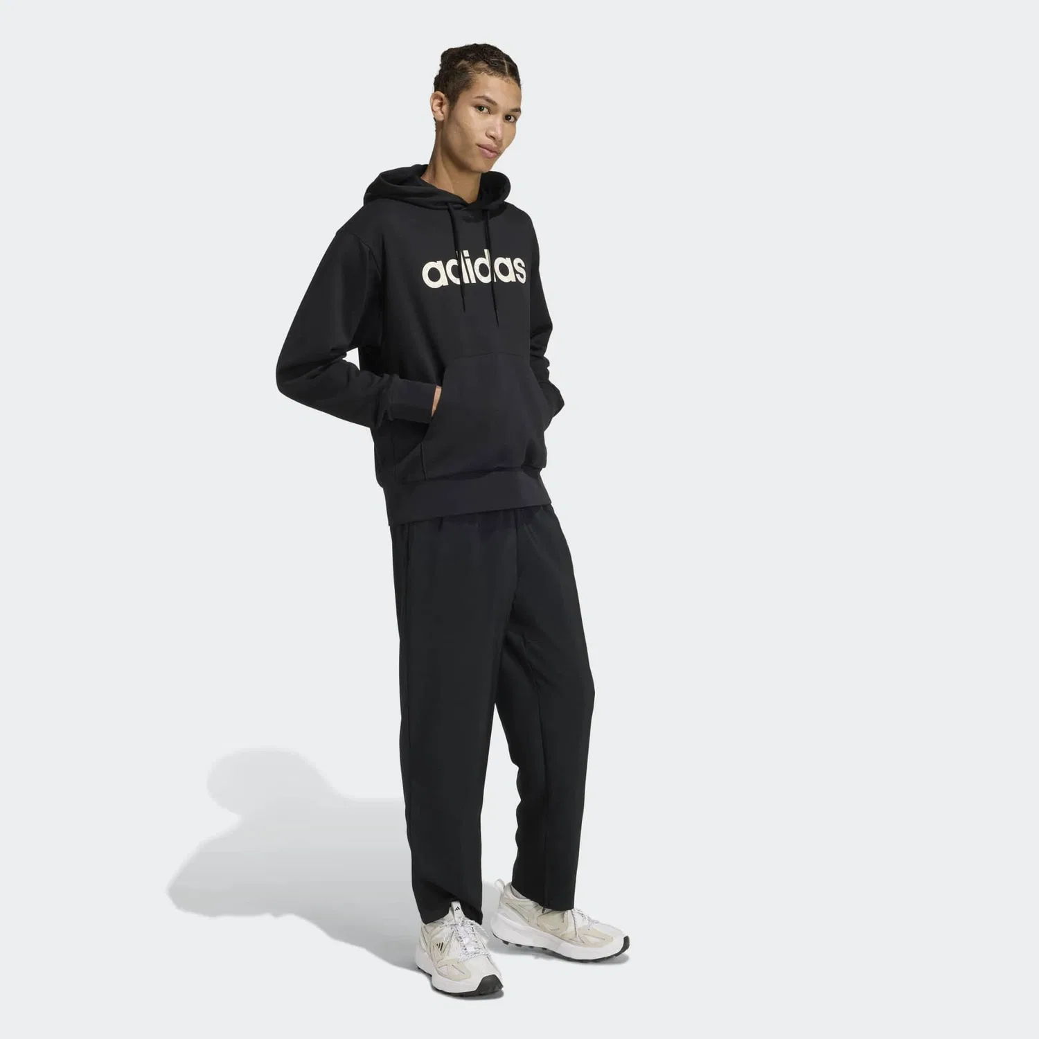 Мужское худи Adidas, Черный — фото 3