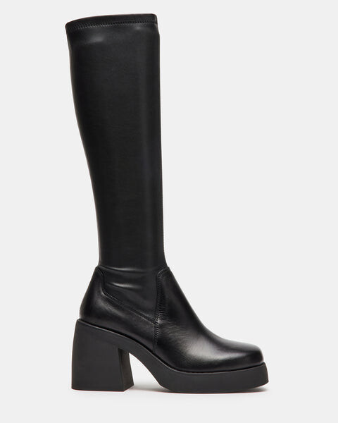 Сапоги женские Steve Madden высокие на каблуке, черный