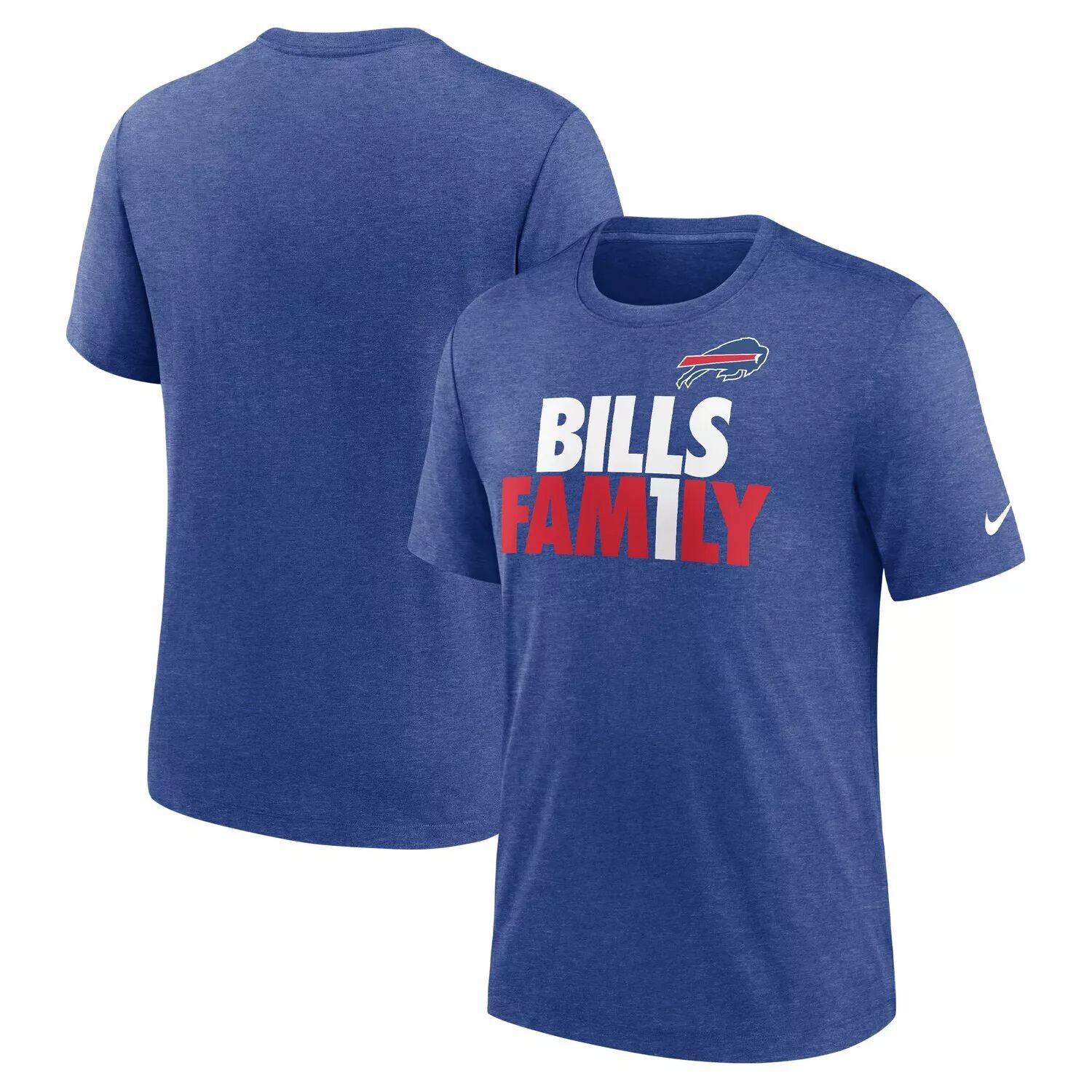 Мужская футболка с принтом Royal Buffalo Bills Local Tri-Blend Nike