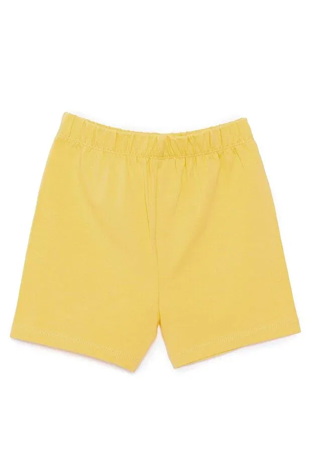 Детские шорты для девочек хлопковые Hellobaby basic shorts Ebebek Hello Baby, Sarı — фото 2