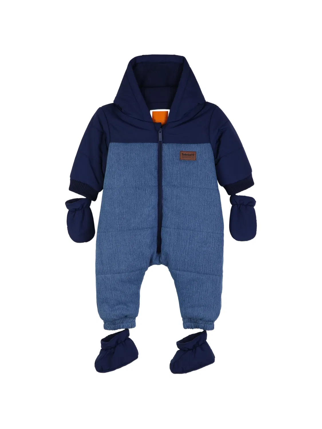 Дутый комбинезон с капюшоном Timberland Kids, синий
