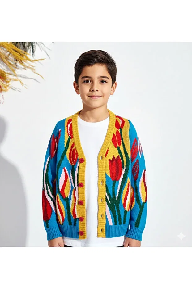 Детский кардиган с цветочным принтом Arbabag&Accessory, Multicolored
