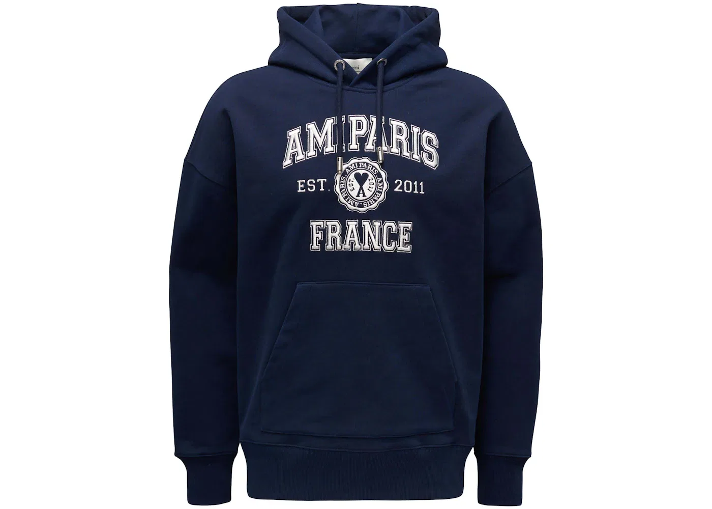 Мужская худи с логотипом Ami Paris, Marine Blue