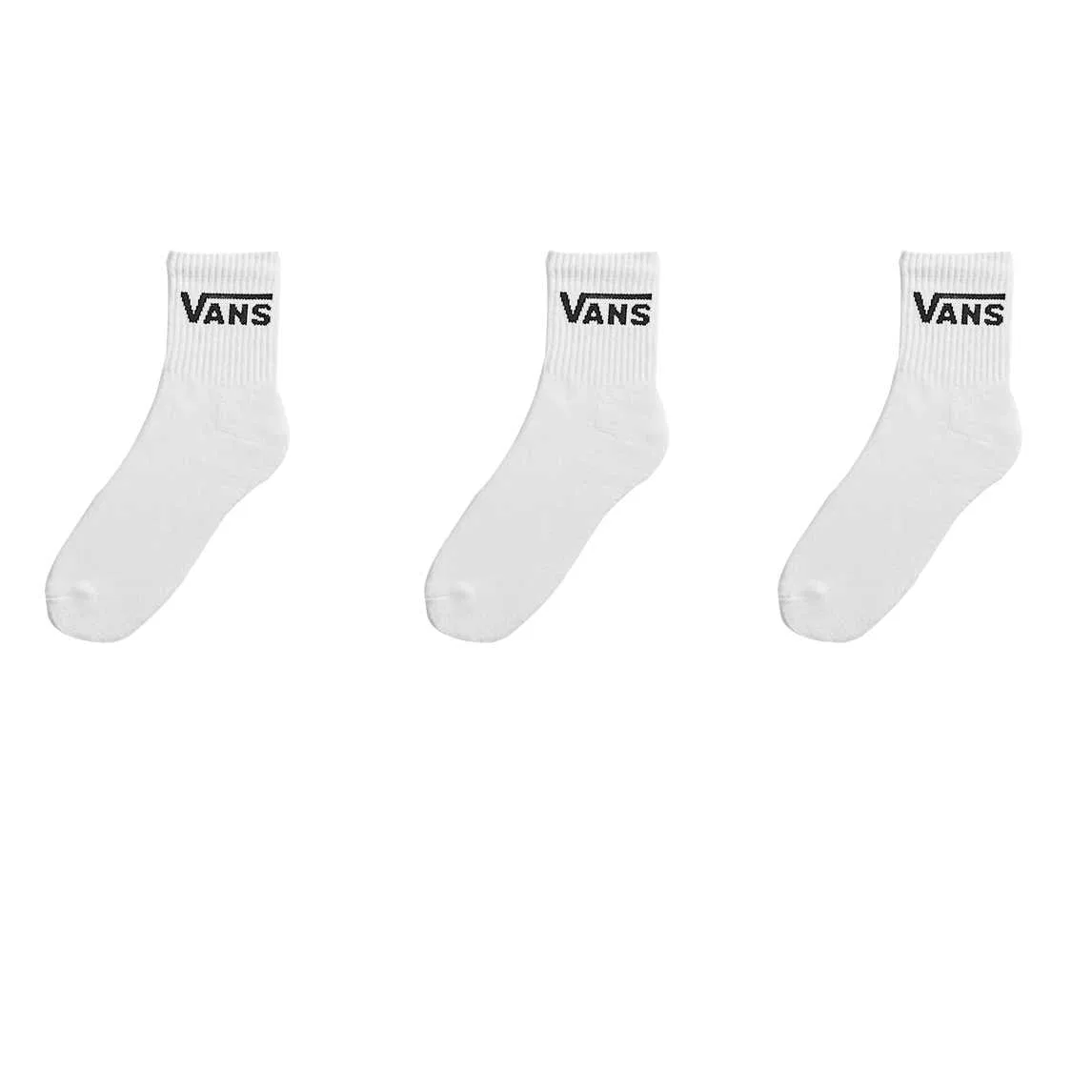 Детские носки до колена с принтом Vans Half Crew, 3 пары, белые