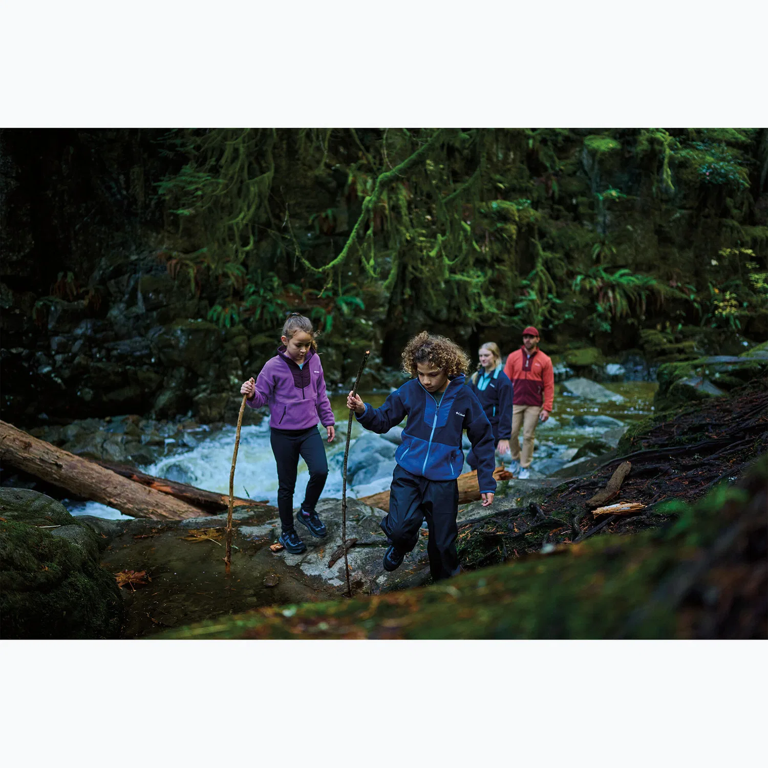 Детская флисовая куртка Columbia Sequoia Grove Full Zip Fleece, Blau — фото 4
