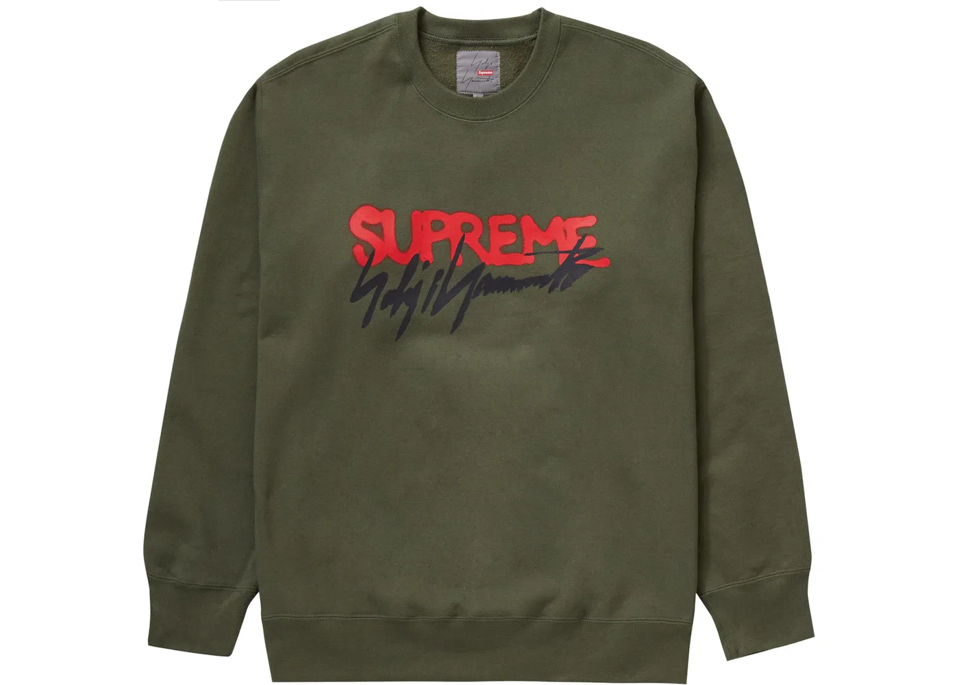Мужской свитшот с принтом Supreme Yohji Yamamoto, Olive