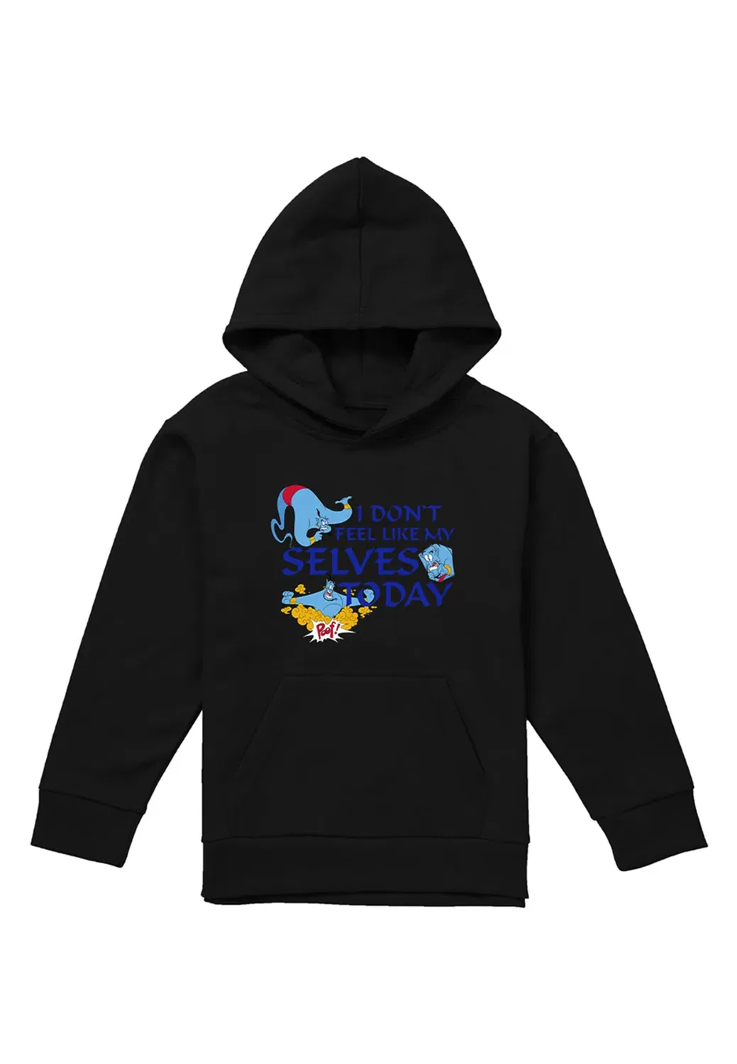 Детский худи с принтом Aladdin the Genie Disney, Black