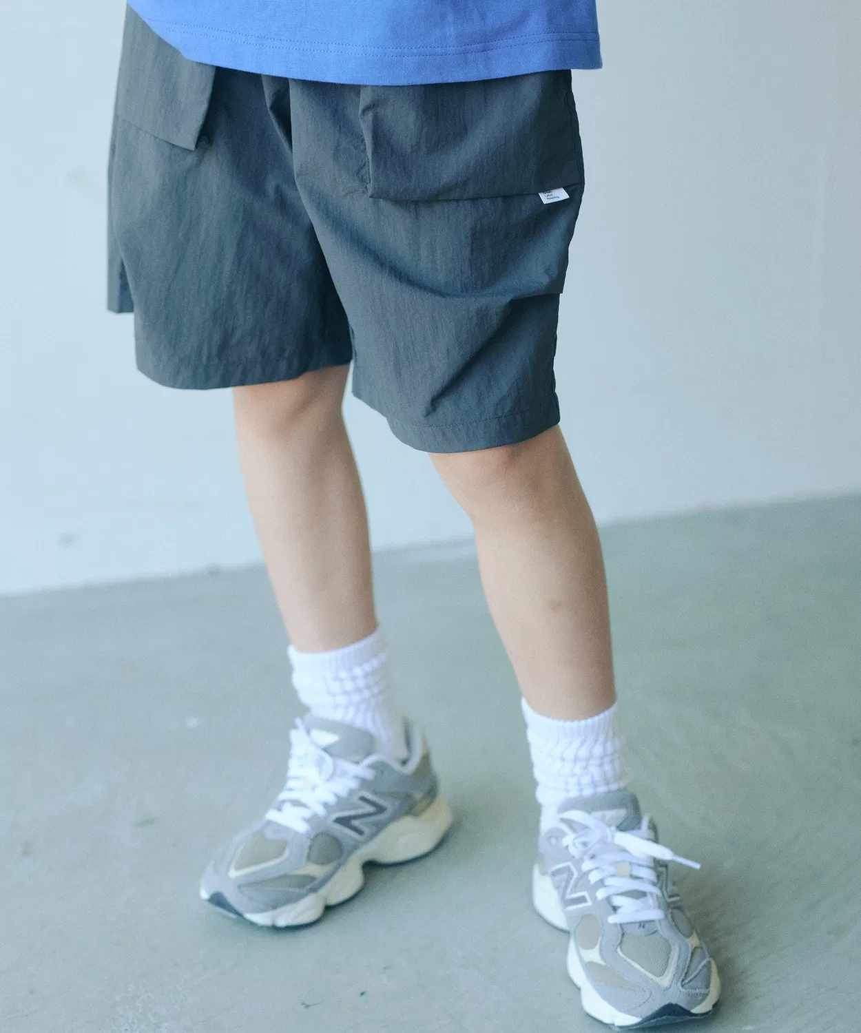 Детские карго-шорты с принтом, Tasser Half Pants, green label relaxing, Dark Grey