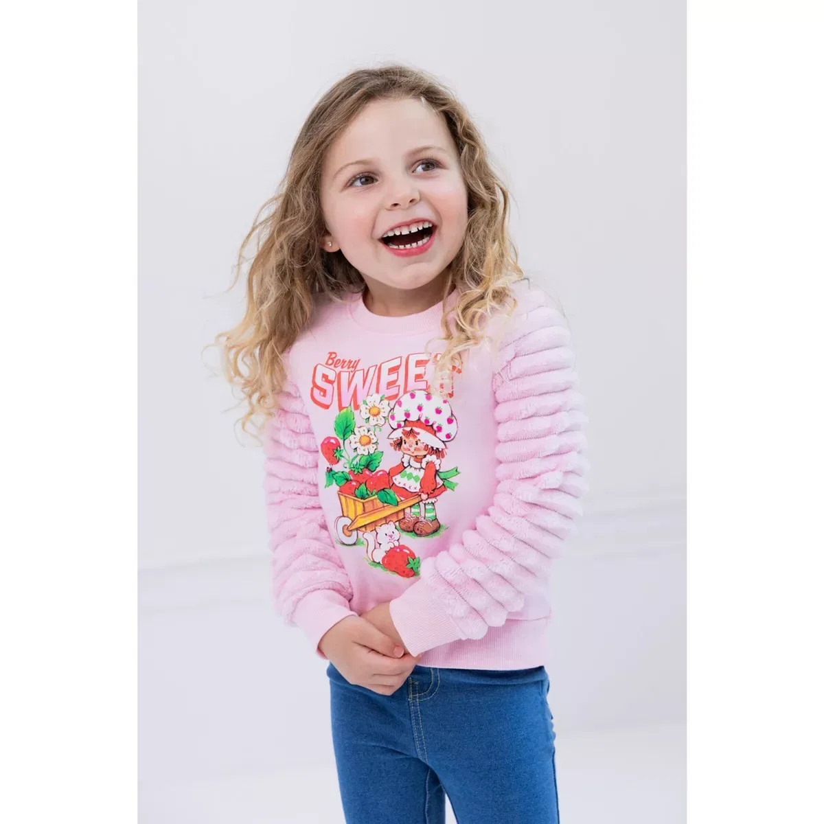 Детское худи для девочек с длинным рукавом Strawberry Shortcake, Pastel Pink — фото 4