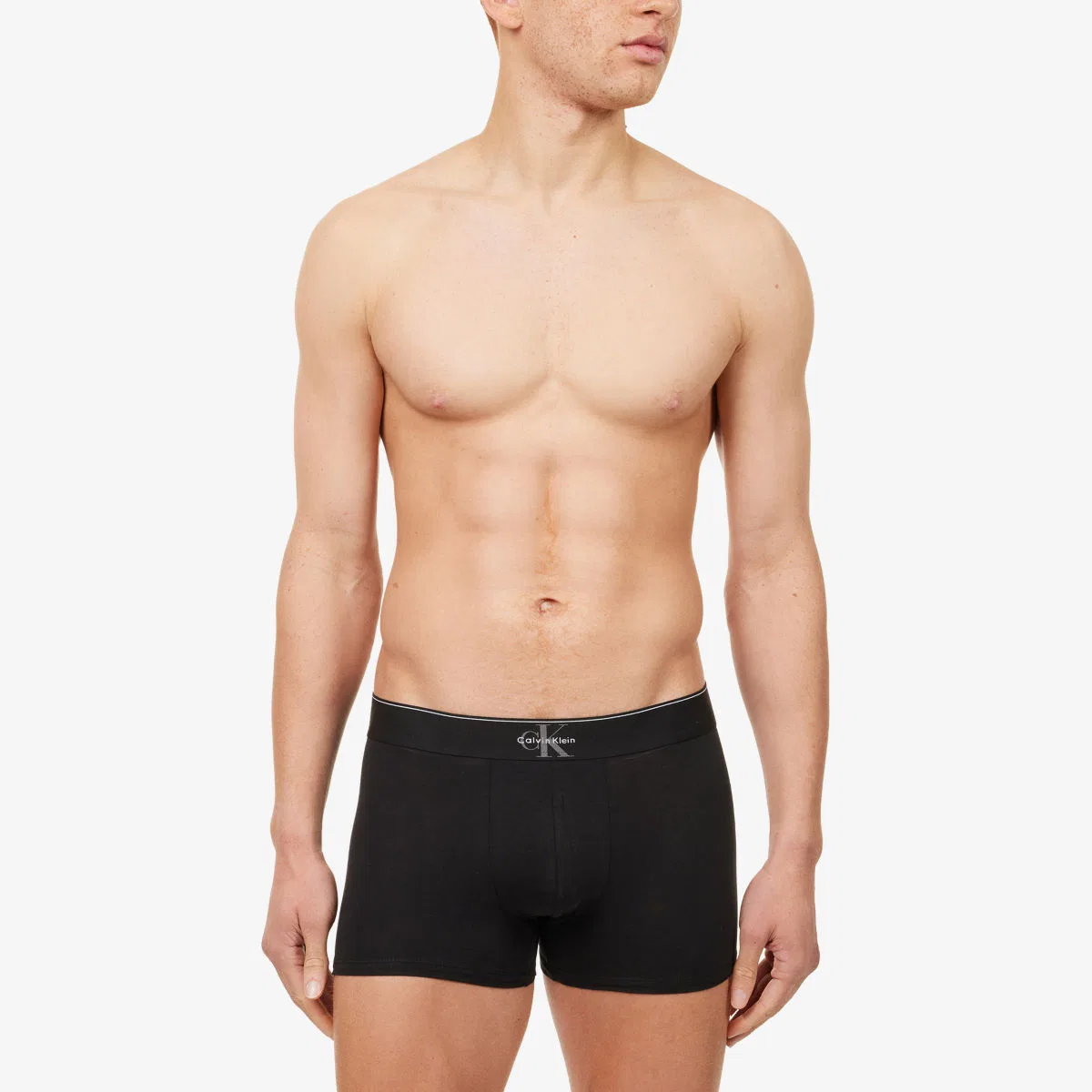 Набор из трех плавок из эластичного хлопка Calvin Klein, черный — фото 2