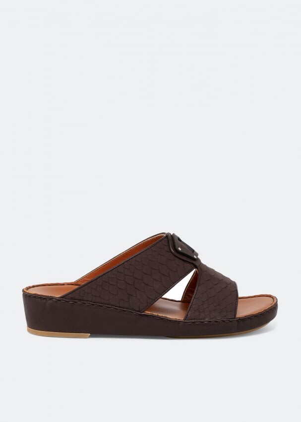 

Сандалии PRIVATE COLLECTION Peninsula python sandals, коричневый
