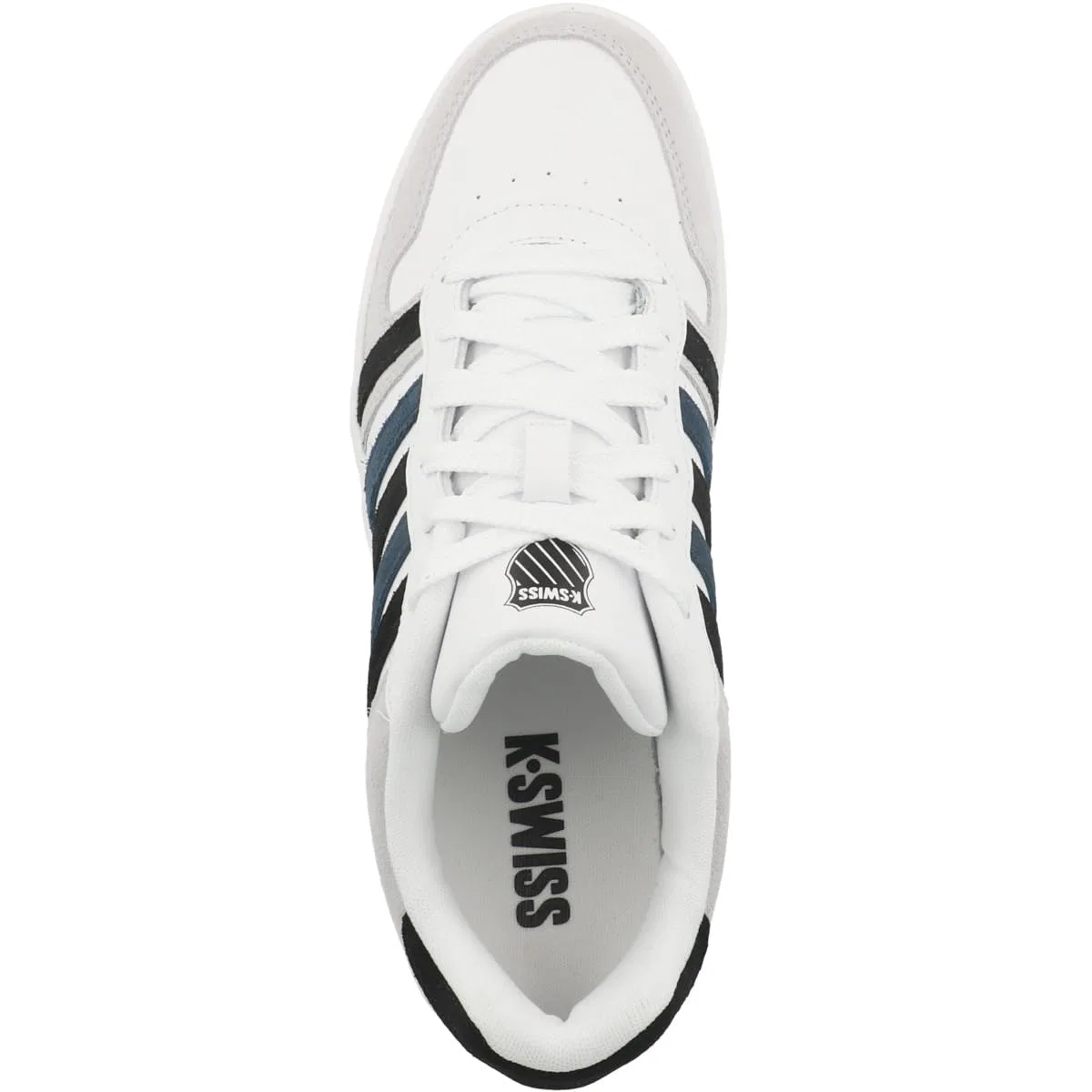 Детские кроссовки для мальчиков и девочек с принтом Court Palisades K-Swiss, White Black Orionblue — фото 2