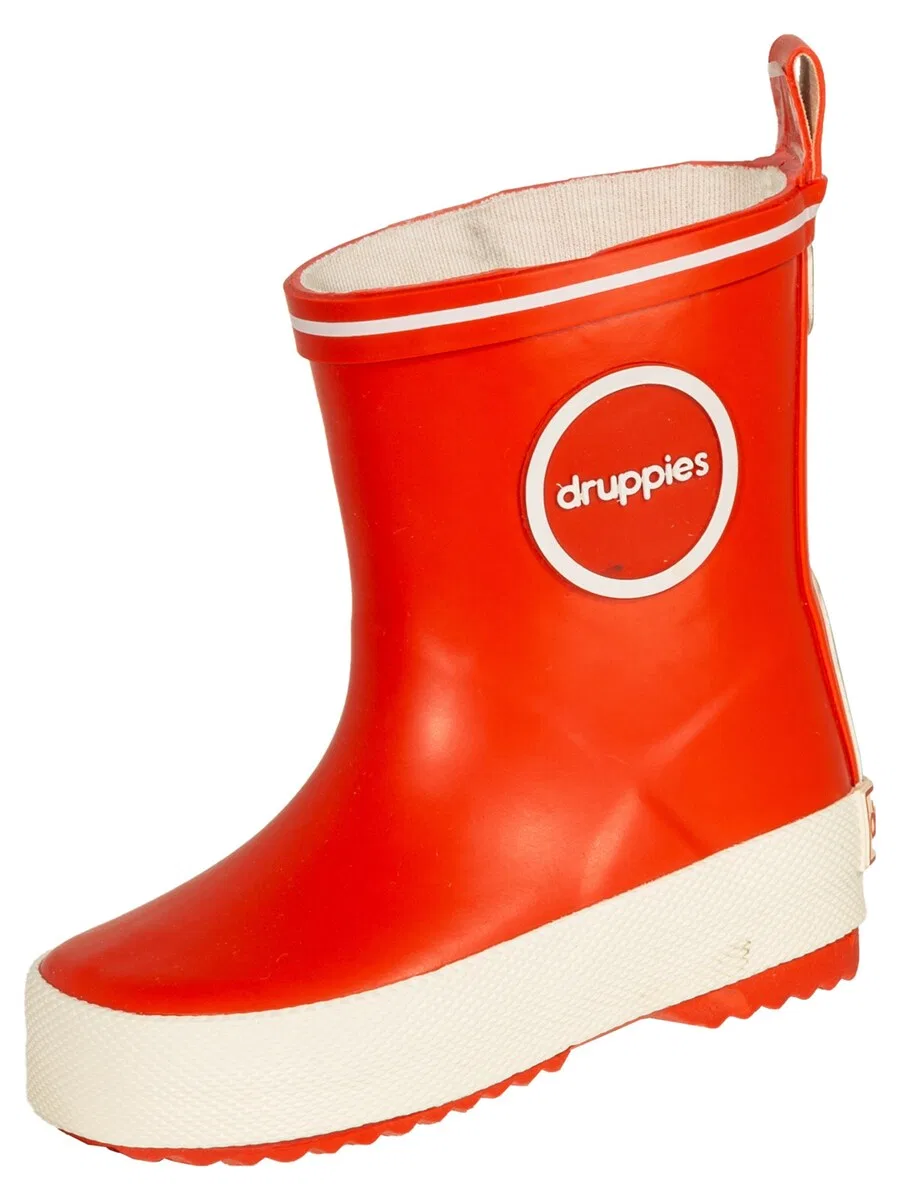 Резиновые сапоги «Regenstiefel Kinderstiefel in rot» красного цвета druppies