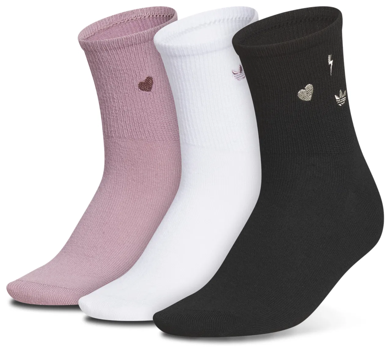Женские носки высокой длины с влагоотводящей тканью 3 пары OG I cons 3-Pack High Quarter Adidas, фиолетовый/белый