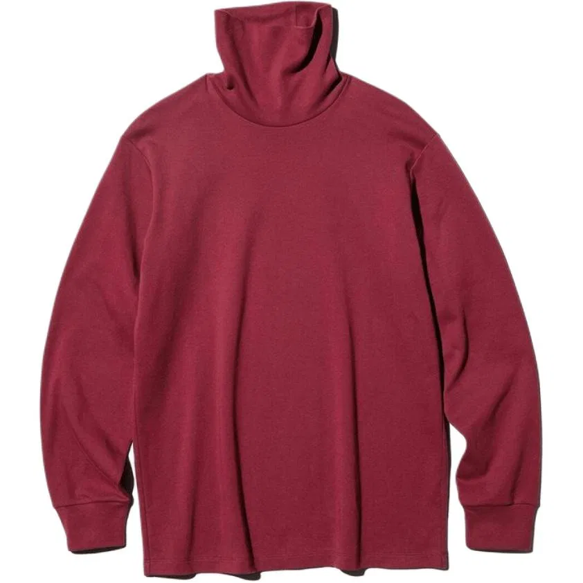 Мужская футболка с отложным воротником Maroon UNIQLO