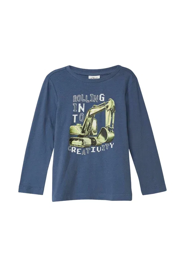 Лонгслив с принтом Long sleeved top S.Oliver, Royalblau, синий