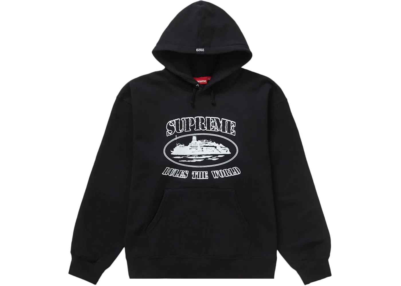 Мужской худи с принтом Supreme Rules The World, Черный