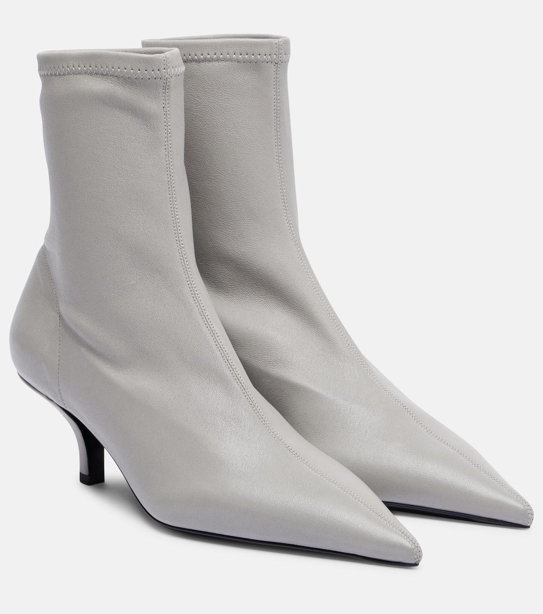 Кожаные сапоги Toteme, Light Grey