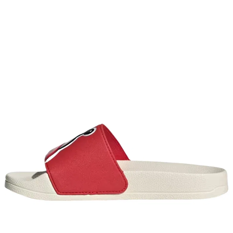 Детские шлепанцы с открытым носком Adidas Adilette Pure Ruby White, красный