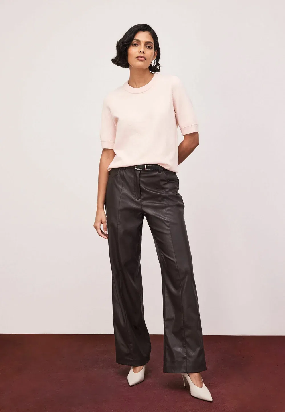 Очень мягкая трикотажная футболка с коротким рукавом - базовая футболка Next, Light Pink — фото 4