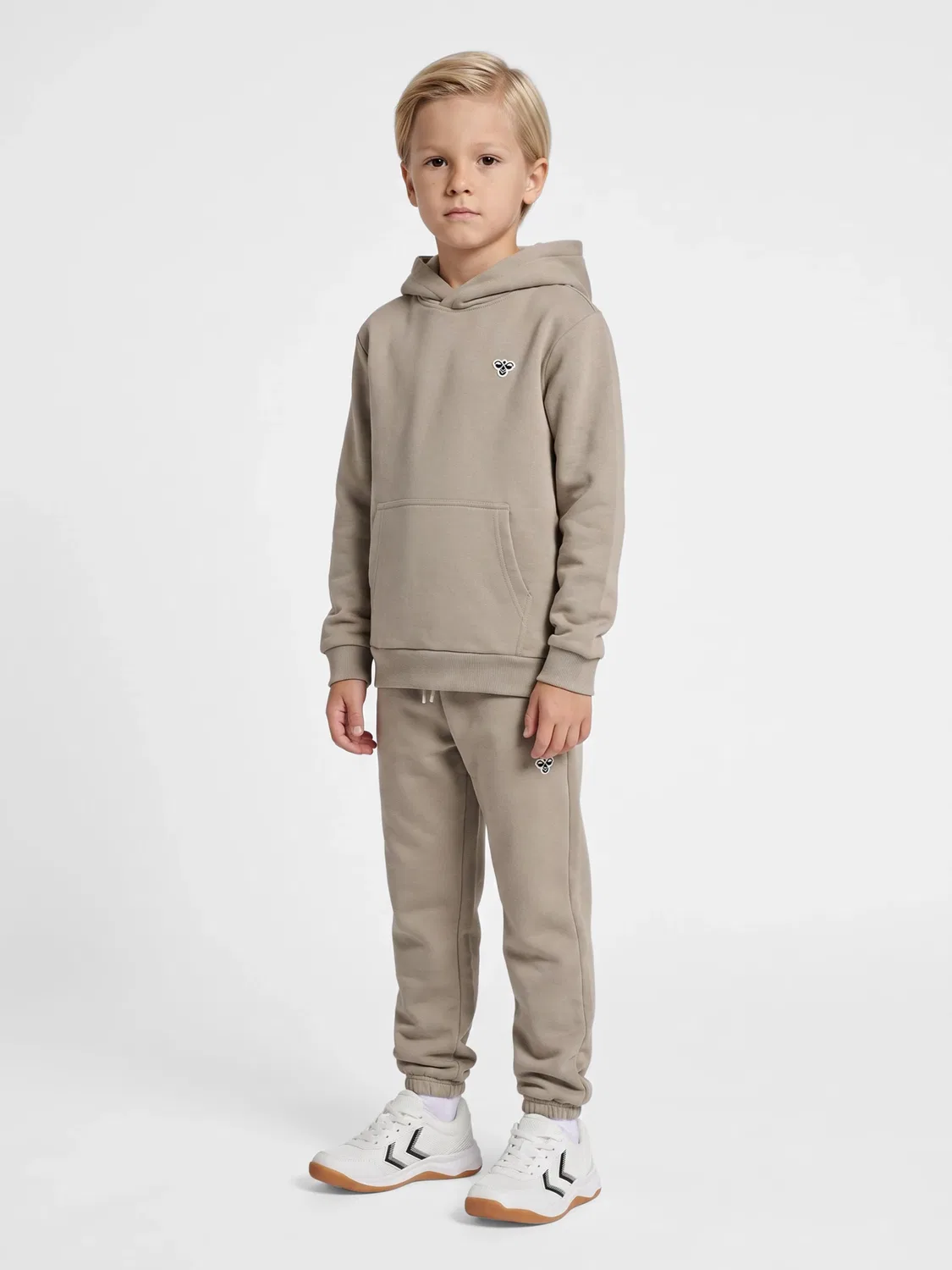 Худи свободное детское Hmljr Hummel, хаки — фото 2