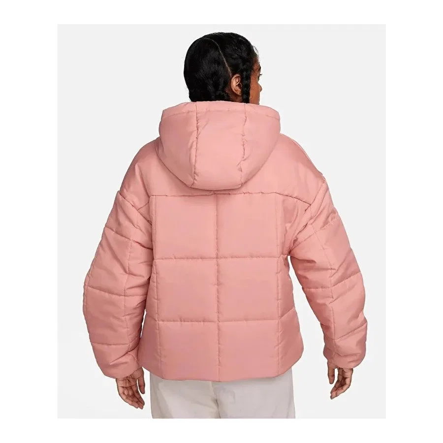 Женский пуховик с капюшоном свободного кроя Sportswear Classic Puffer Nike, Оливковый — фото 2