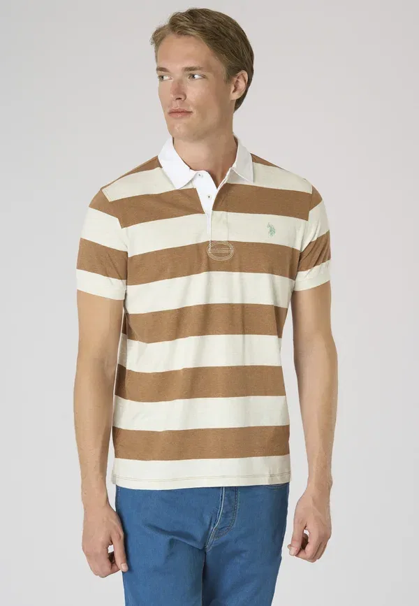 Футболка поло хлопковая Jersey U.S. Polo Assn., белый