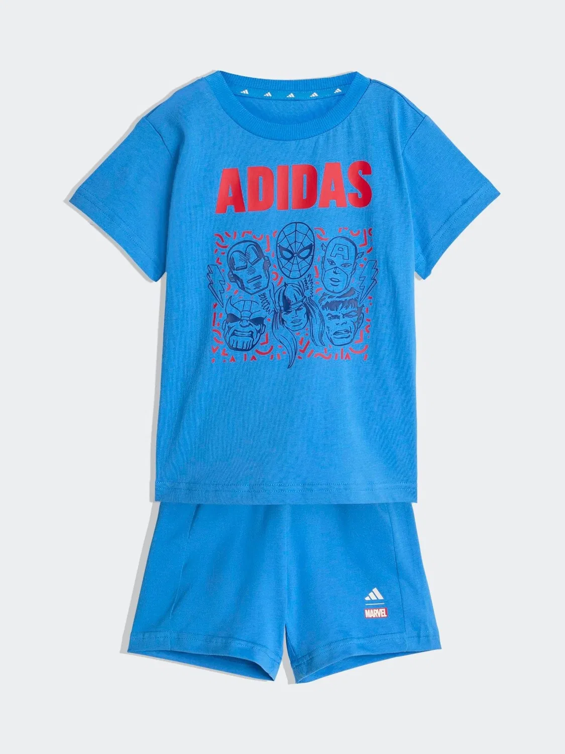 Футболка и шорты adidas Marvel Avengers, синий