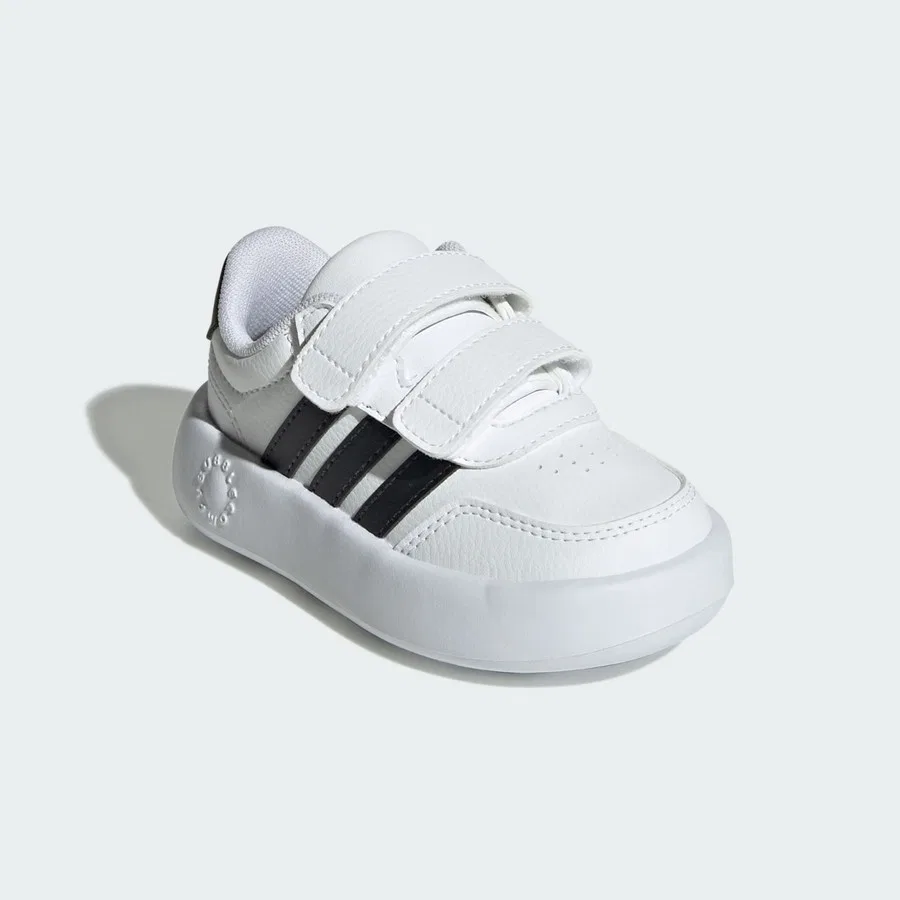 Детские спортивные кроссовки с липучками Breaknet 3.0 adidas, Бело-черный — фото 3