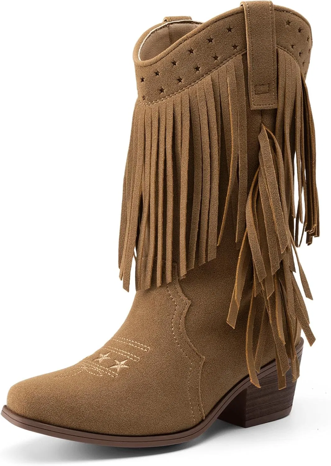 Детские сапоги для девочек с бахромой и кисточками Tassel Fringe DREAM PAIRS, Brown
