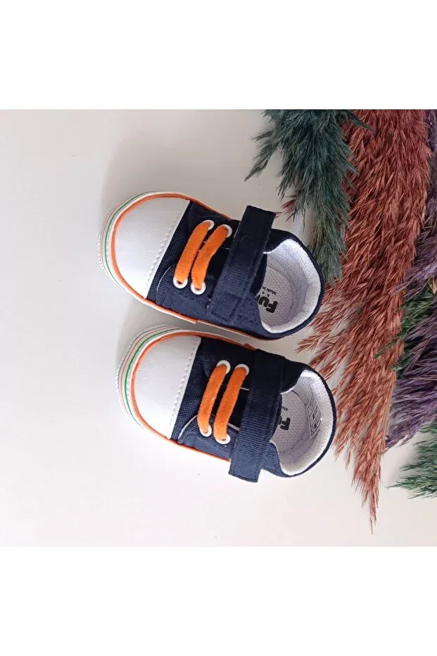 Детские ботинки для мальчиков с липучкой Basics Funny, Navy Blue — фото 4