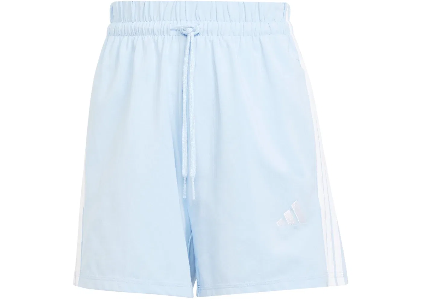 Женские шорты с тремя полосками Adidas, Glow Blue/White