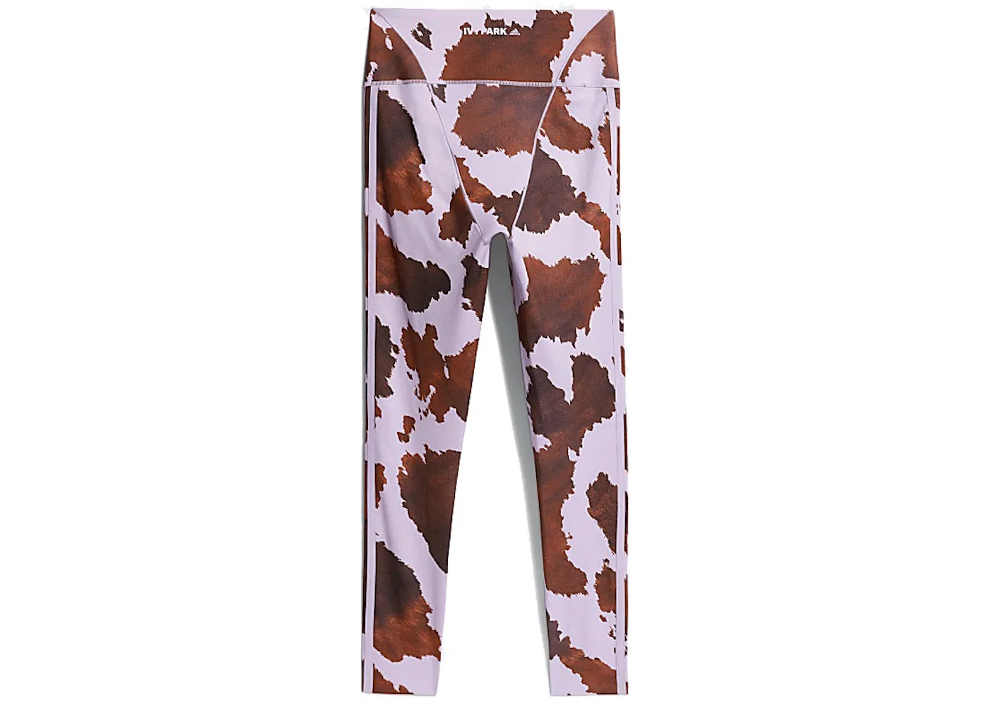 Женские леггинсы с принтом Adidas Ivy Park Cow-Print Tights, AOP Cow Hide/Purple Glow — фото 2