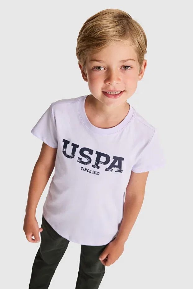Детская футболка для мальчиков с коротким рукавом U.S. Polo Assn., Lilac