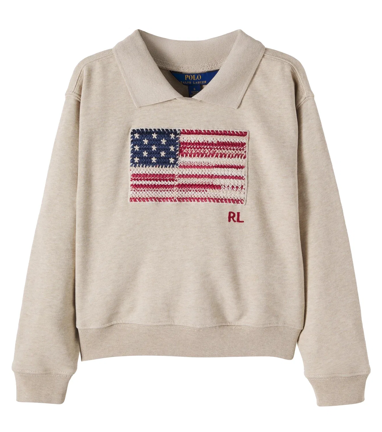 Свитер-поло с воротником поло Polo Ralph Lauren Kids, бежевый