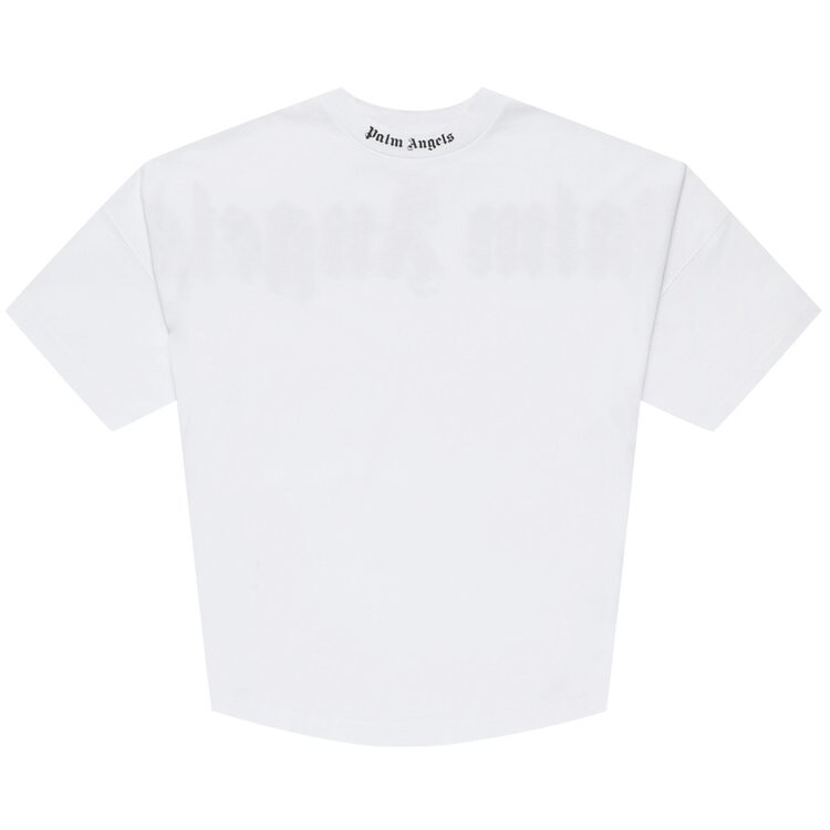 

Футболка Palm Angels Doubled Logo Over Tee 'White/Fuchsia', белый