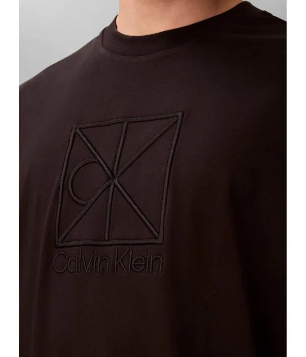 Мужская футболка свободного кроя Calvin Klein, черный — фото 4