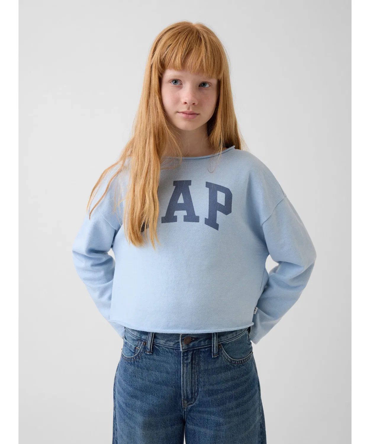 Детский свитшот с длинным рукавомGAP, Light Blue