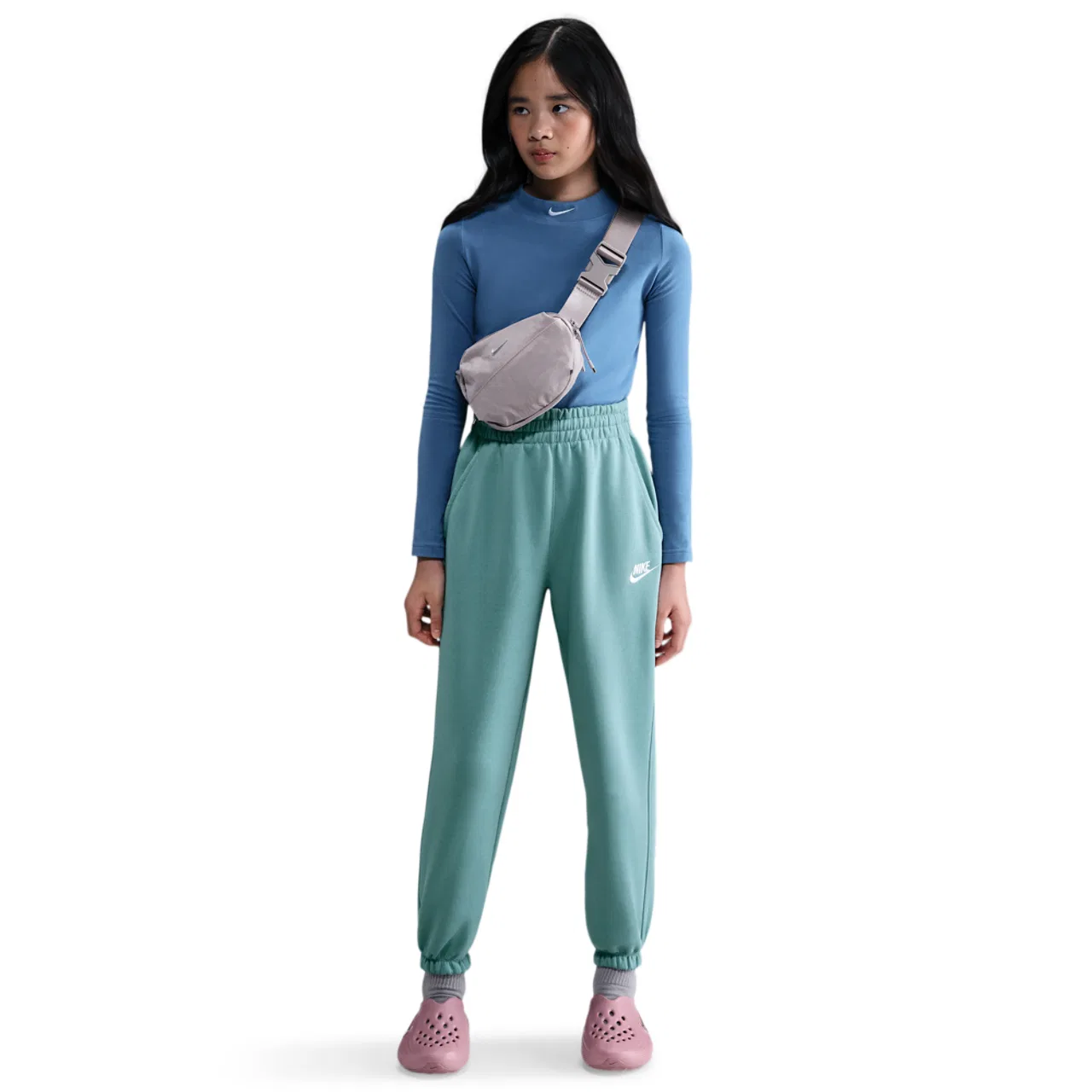 Детские спортивные брюки Nike NSW Club LBR Oversized Fleece, цвет Cannon/Cannon — фото 3