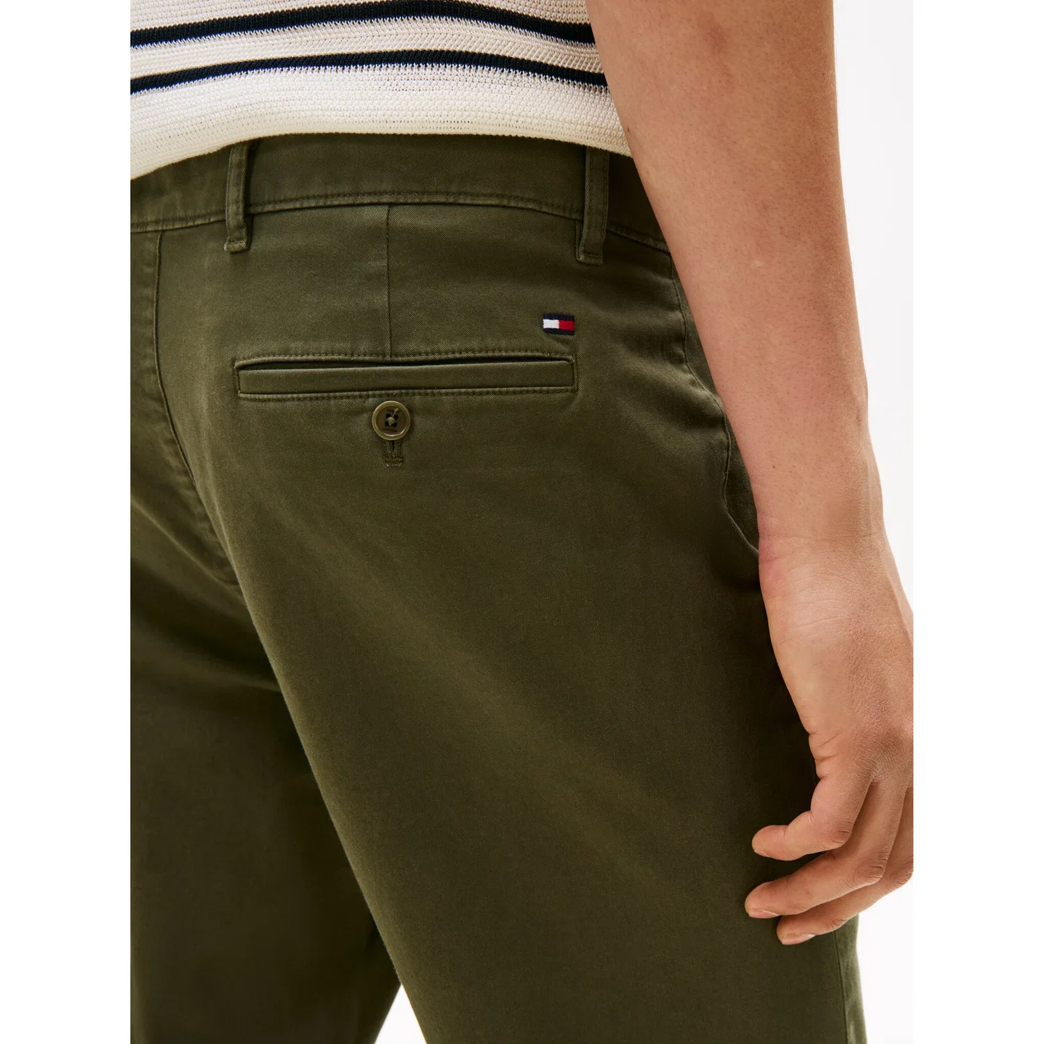 Мужские чиносы зауженные к низу Tommy Hilfiger, Dark Greenery — фото 3