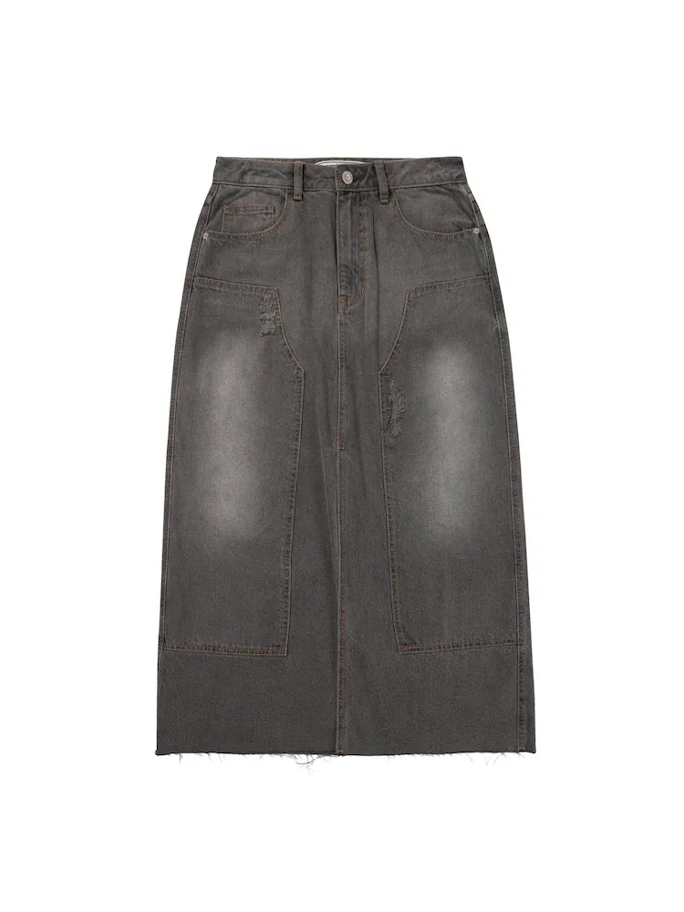 Юбка джинсовая длинная Carpenter SUPERDRY, Black