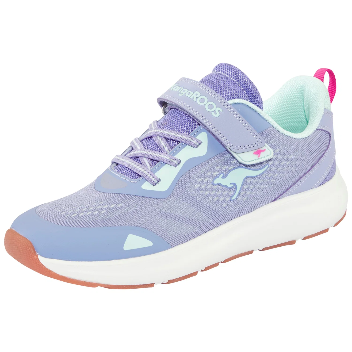 Детские кроссовки с двойной липучкой KangaROOS, Lavender/Mint