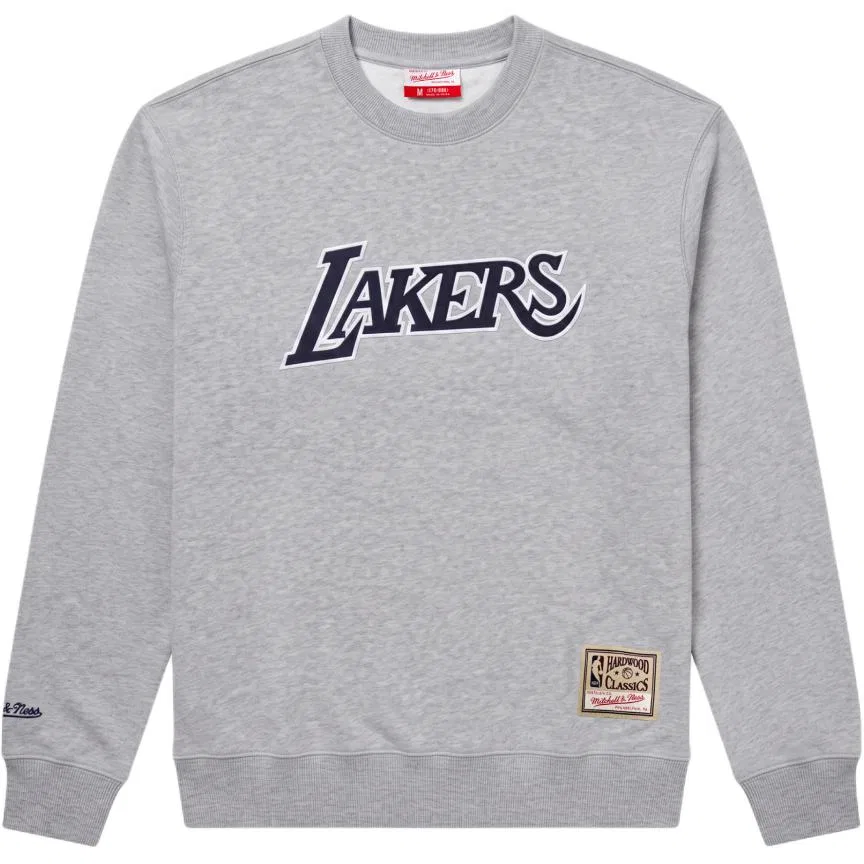 Детский свитшот с круглым вырезом Los Angeles Lakers Heather Gray Mitchell Ness
