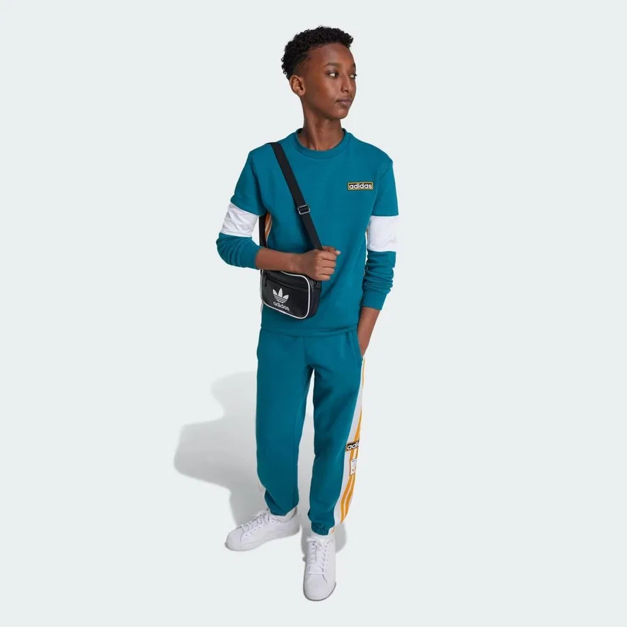 Детский свитшот adidas CREW Unisex, Бирюзовый — фото 3