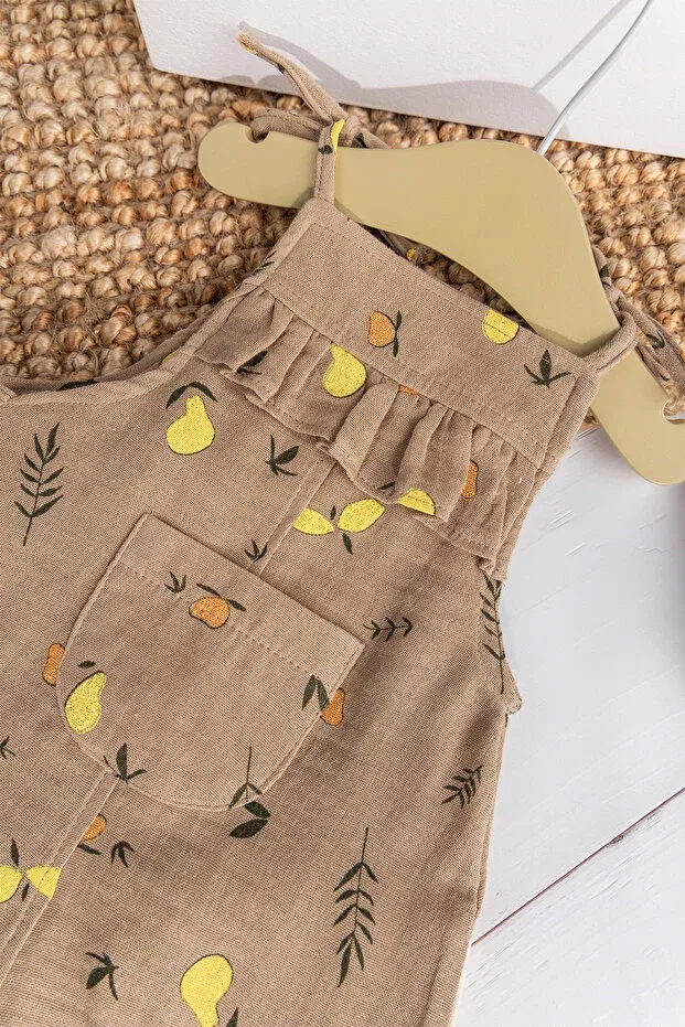 Детский комбинезон для девочек хлопковый Babymod, Brown — фото 3