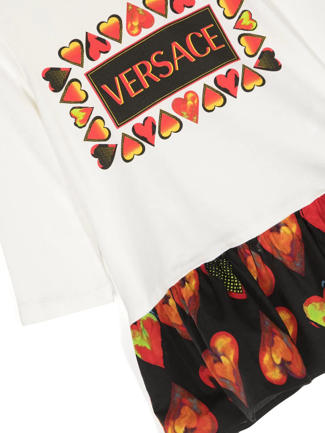Versace Платье с принтом сердца — фото 3