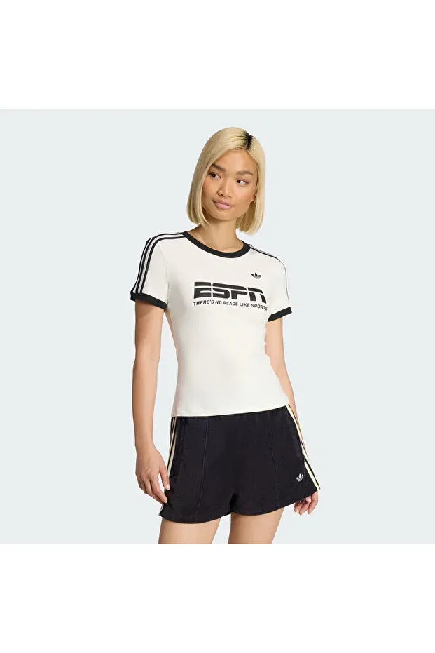 Женская футболка хлопковая Adidas, Owhite