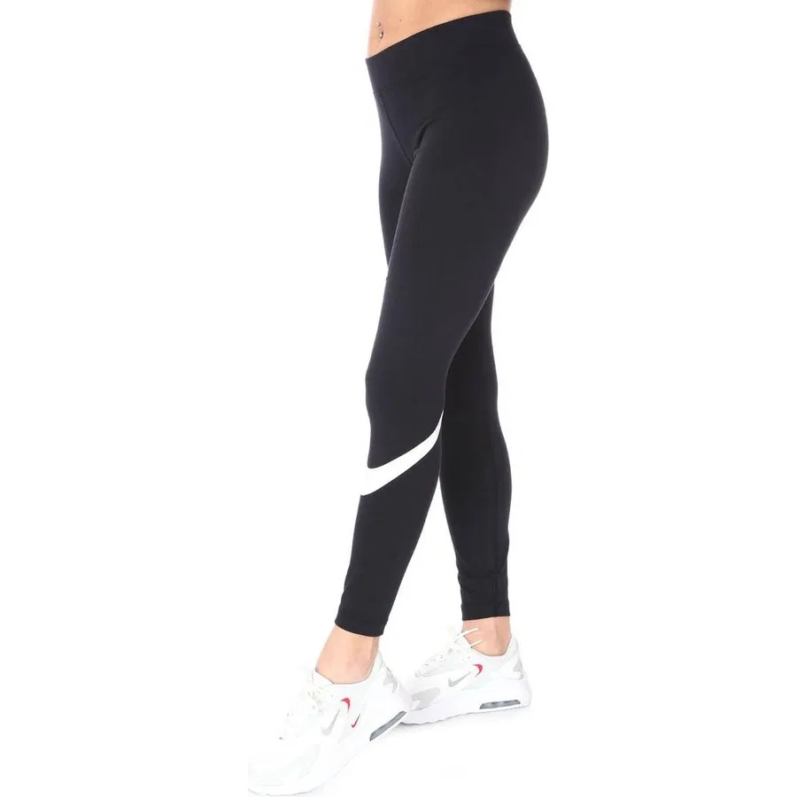 Леггинсы с принтом Swoosh Nike, Черный