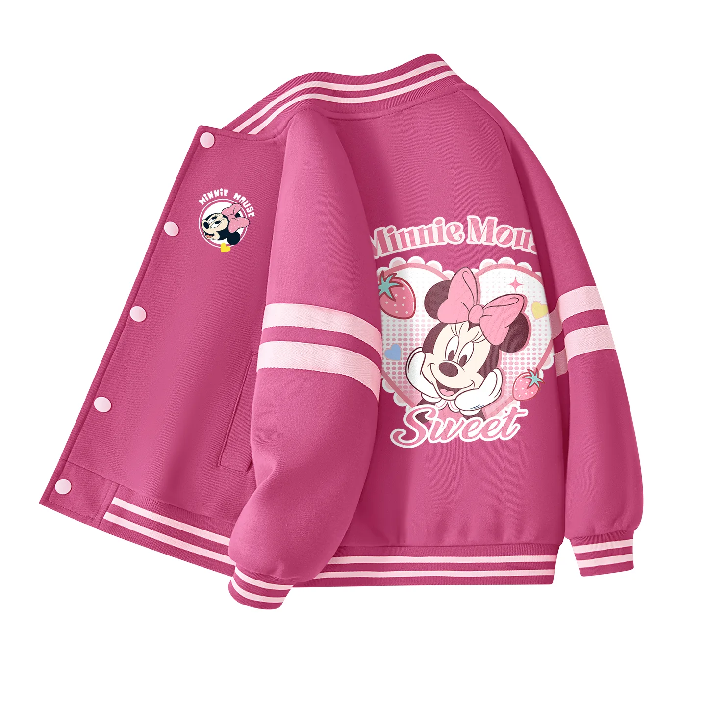 Детская бейсбольная футболка с круглым вырезом Disney, Di's Delight K_Di's Sweet Berry Rose Red