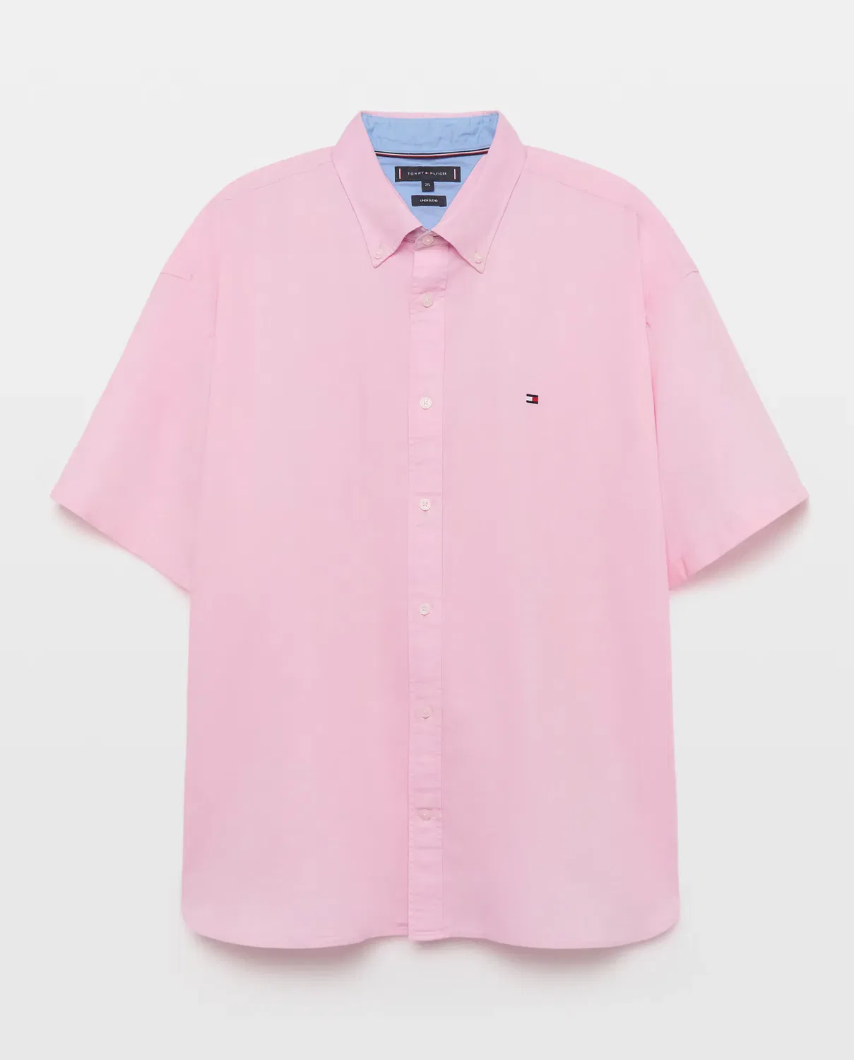 Мужская рубашка с коротким рукавом из льняной смеси Tommy Hilfiger, Rosa — фото 4